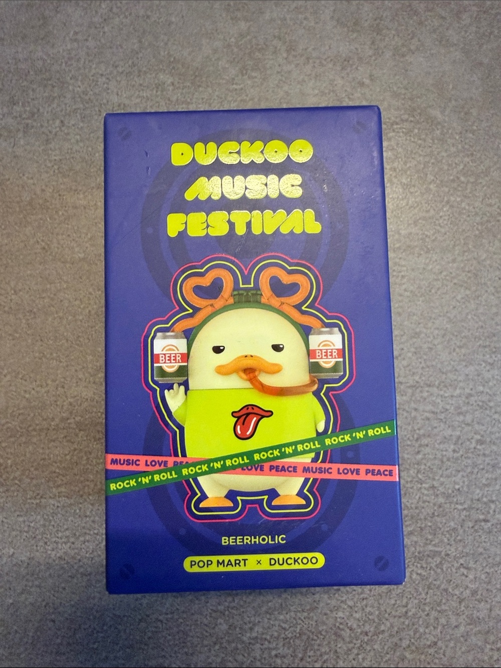 POP MART x DUCKOO Beerholic Music Festival Figure - Purple Packaging